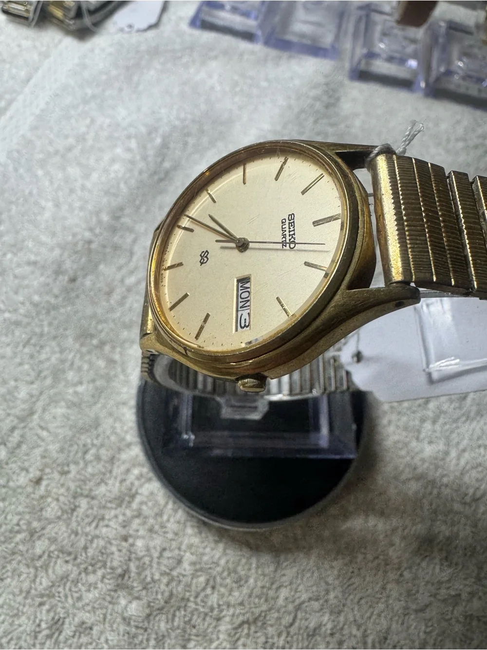 Seiko Gold-Tone Men’s Dress Watch with Day-Date